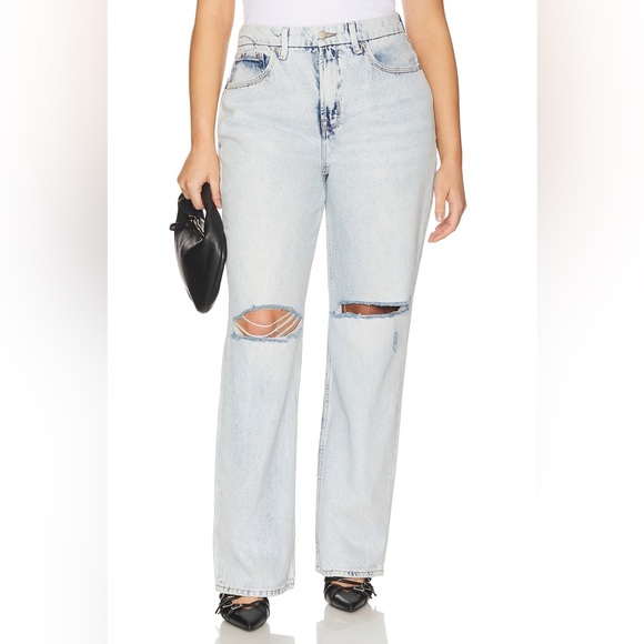 Good American Denim - Good American Distressed Good 90’s Relaxed Jeans size 15 EUC